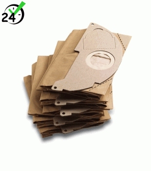 Papierowe worki (5szt) do WD 2, MV 2, Papierowe torebki filtracyjne, Karcher