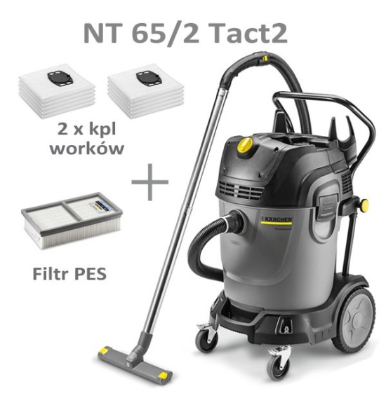 NT 65/2 Tact² odkurzacz profesjonalny Karcher (2760 W, 65 L, DN 40) z funkcją zbierania wody