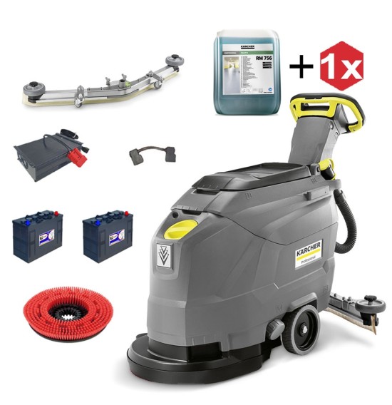 BD 43/25 C BP (43 cm, 180 obr./min) SZOROWARKA KARCHER ZESTAW + RM 756 + MOCNE AKUMULATORY X2 + PROSTOWNIK + LISTWA SSĄCA V 900