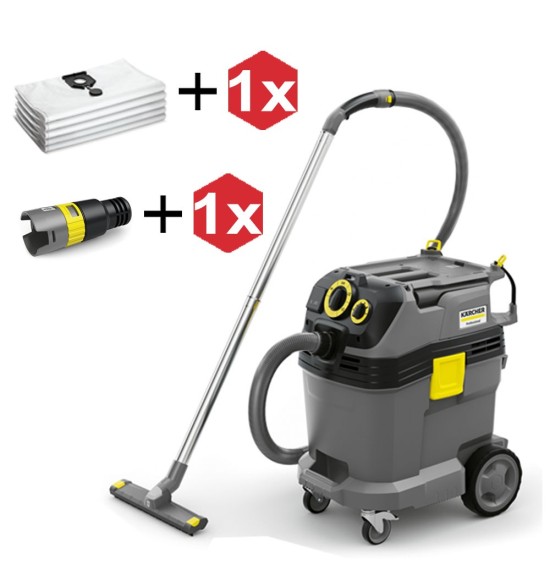 NT 40/1 Tact Te L Odkurzacz profesjonalny Karcher + KPL WORKÓW + ADAPTER (1380 W, 40L, DN 35)