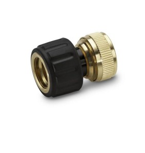 Mosiężna złączka na wąż 1/2" i 5/8" z Aquastopp, Blister