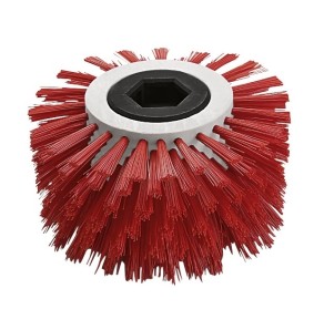 Szczotka kątowa, średnio twarda, czerwona, średnica 170 mm