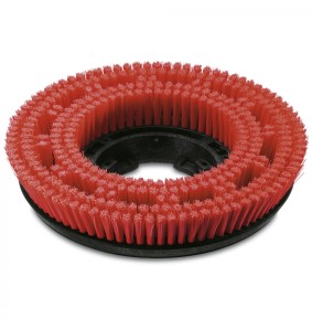 Szczotka tarczowa o średnim stopniu twardości, czerwona, średnica 385 mm