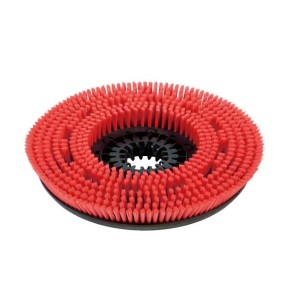 Szczotka tarczowa o średnim stopniu twardości, czerwona, średnica 430 mm