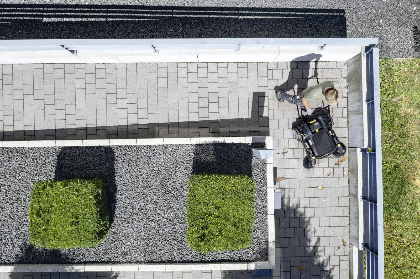 Przykład użycia zamiatarki Zamiatarka podczas pracy